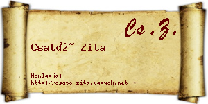 Csató Zita névjegykártya