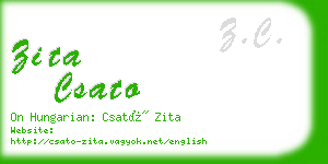 zita csato business card