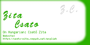 zita csato business card